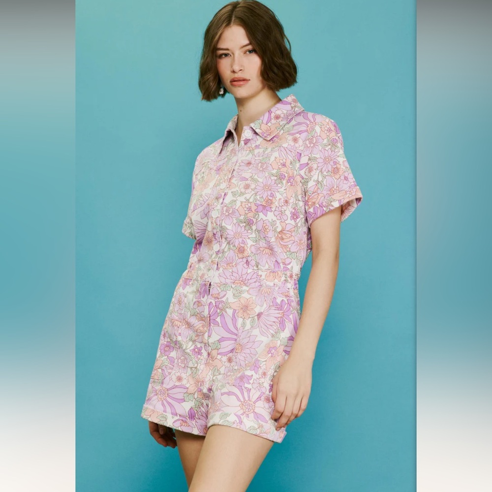 Retro Floral Romper